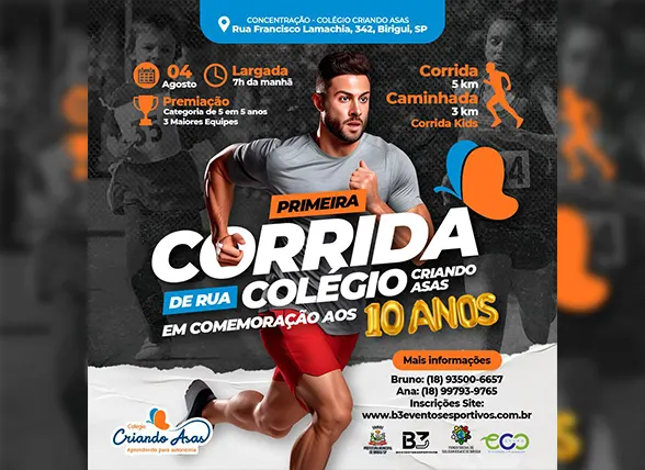 1º CORRIDA COLEGIO CRIANDO ASAS